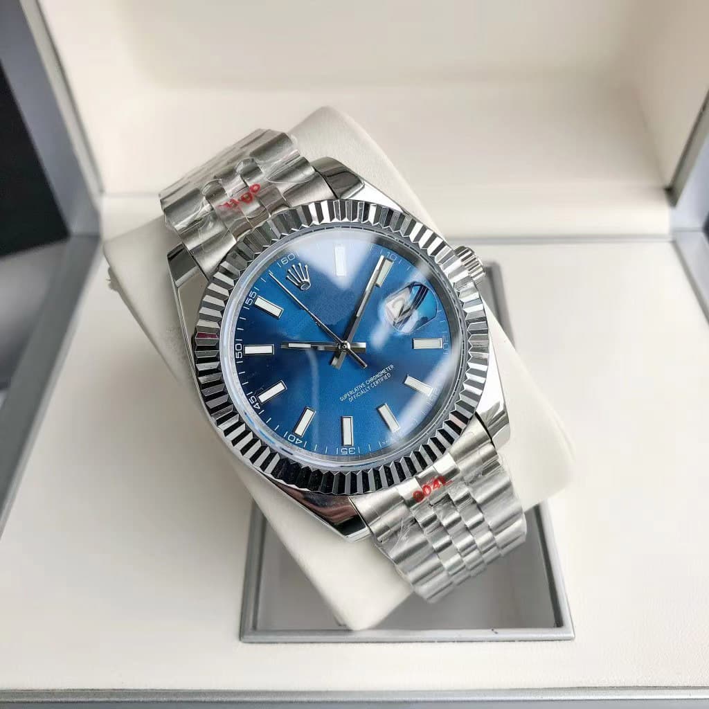 Log imitation mechanical strip engraved silver blue