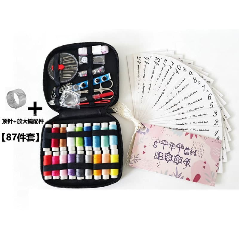 87-piece sewing kit + 15-piece sewing book (set)
