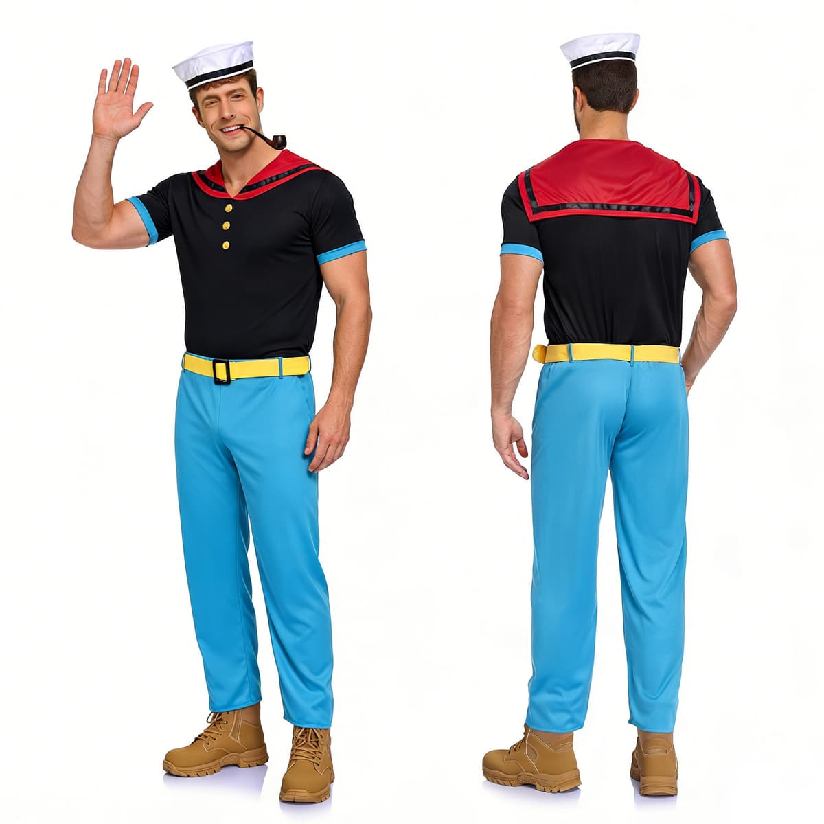 8161 men (hat + top + pants + belt)