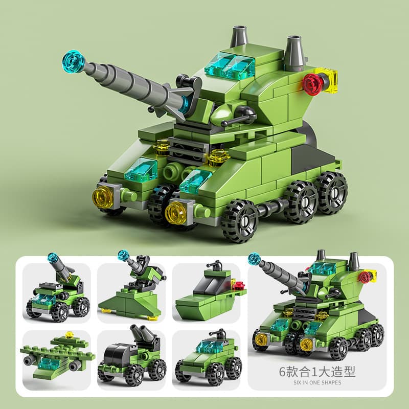 6 in 1 military tank 138PCs
