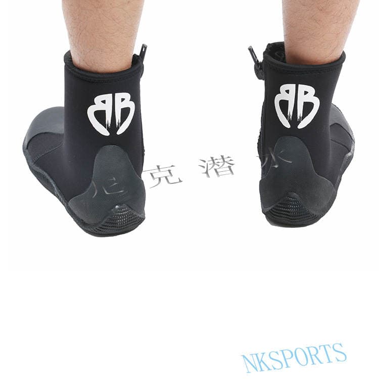 Customized 5Mmneoprene Black Diving Shoes Hard-Soled Vulcanized Shoes Anti-Cut, Non-Slip, Wear-Resistant, Protective Rubber Shoe Covers 4