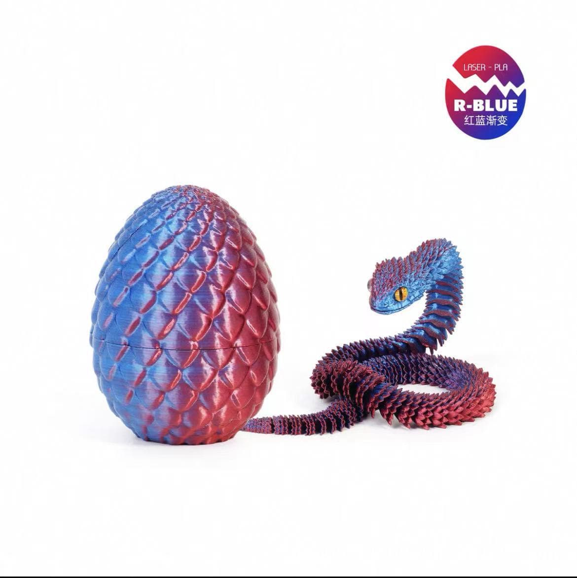 [30cm snake egg set] laser purple viper + snake egg