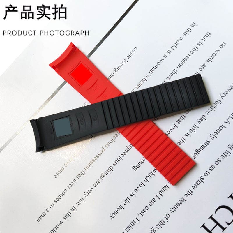 Adapted to Baida Fei Li Glow Rubber Strap Aquanaut Sport Curved Strap Watch Accessories 21mm 3