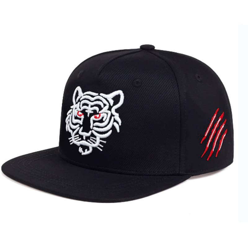 Tiger black white embroidery