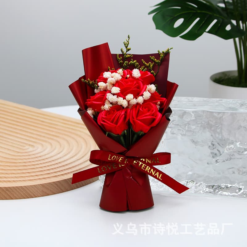 New 7 large red rose bouquet