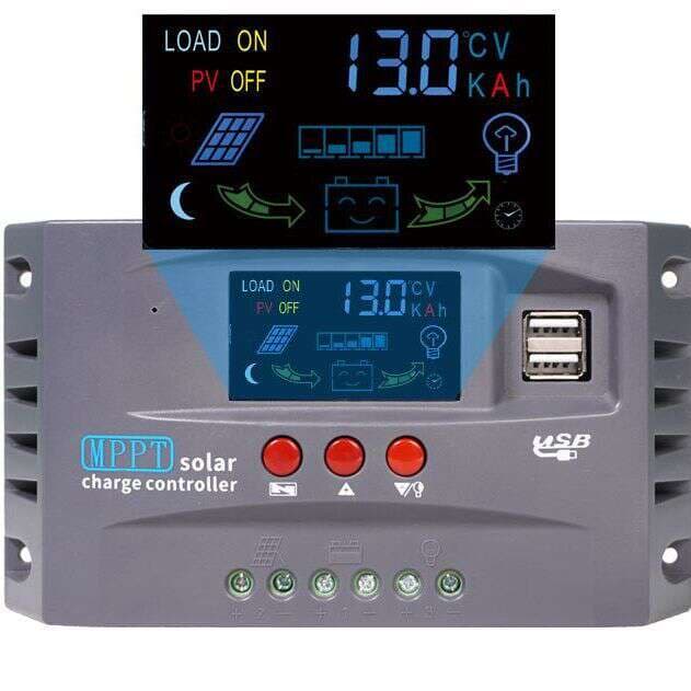 30A-100A Günəş Paneli Nəzarətçisi, Gərginlik Sabitləşdirmə və Mühafizə ilə, 12V/24V Avtomatik Keçid 2