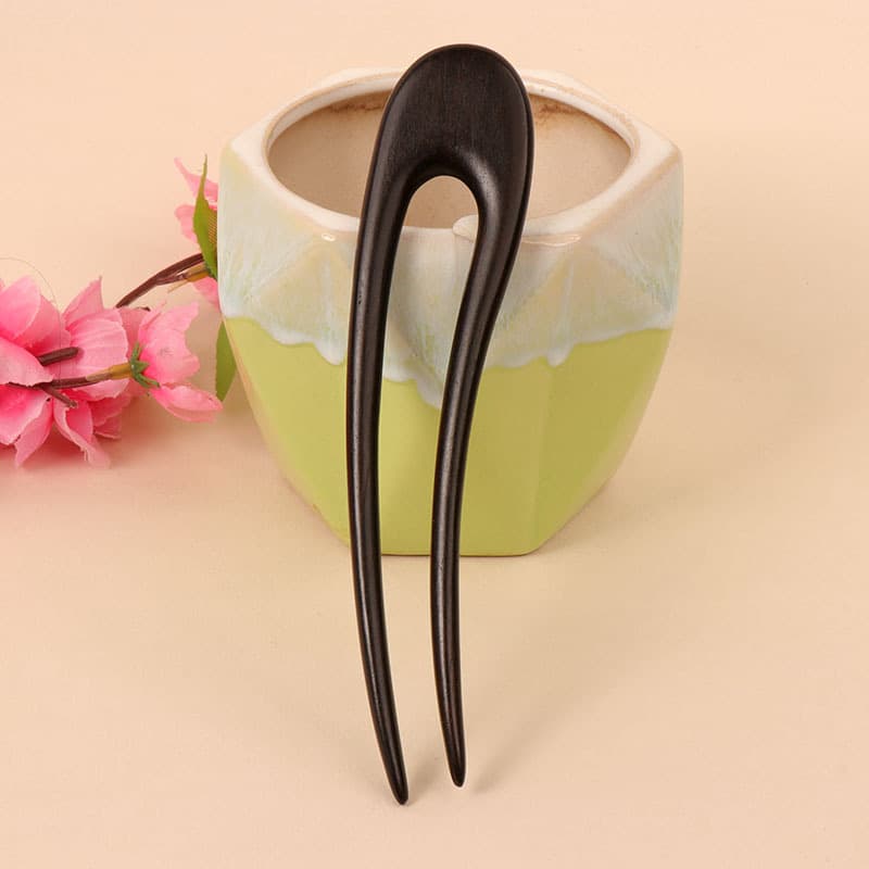 Medium ebony hairpin---09 style (length 15cm)