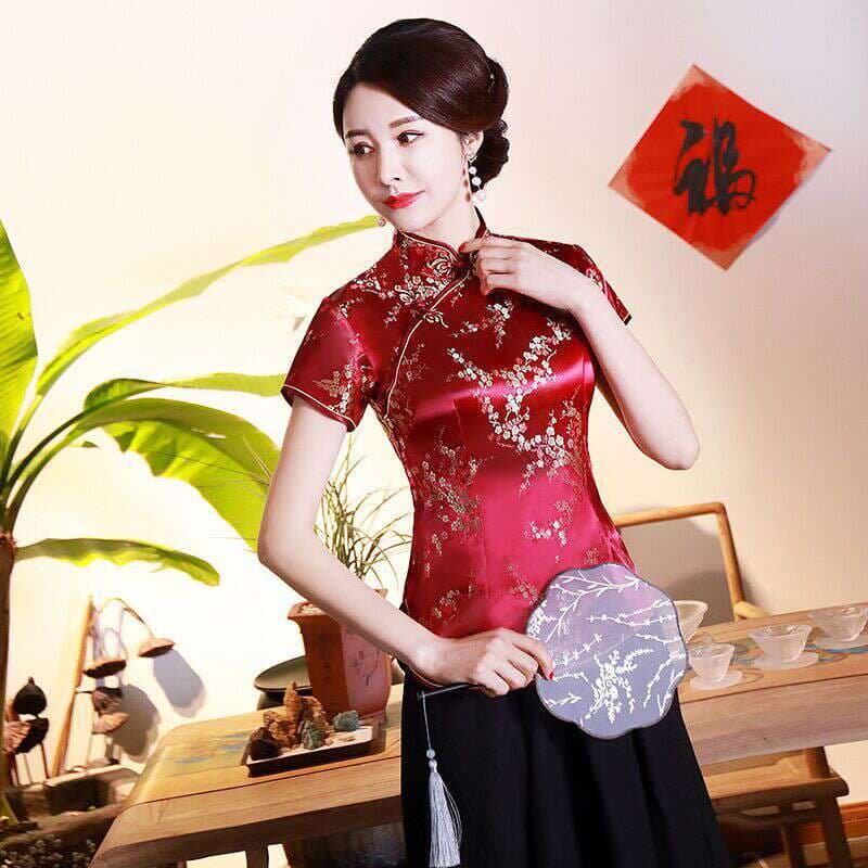 Jasper Lady's qadınlar üçün retro Çin üslubunda Çeonsam/Tanq kostyumu/Hanfu üst geyim 2