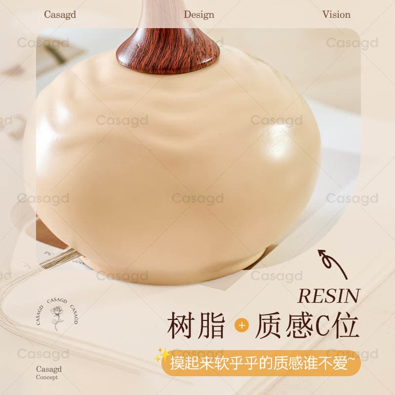 Original Design Vintage Cream-Style Dewdrop Lily of the Valley Table Lamp for Study, Bedroom, Bedside, Desktop, Eye-Protection Lamp Casagd 4