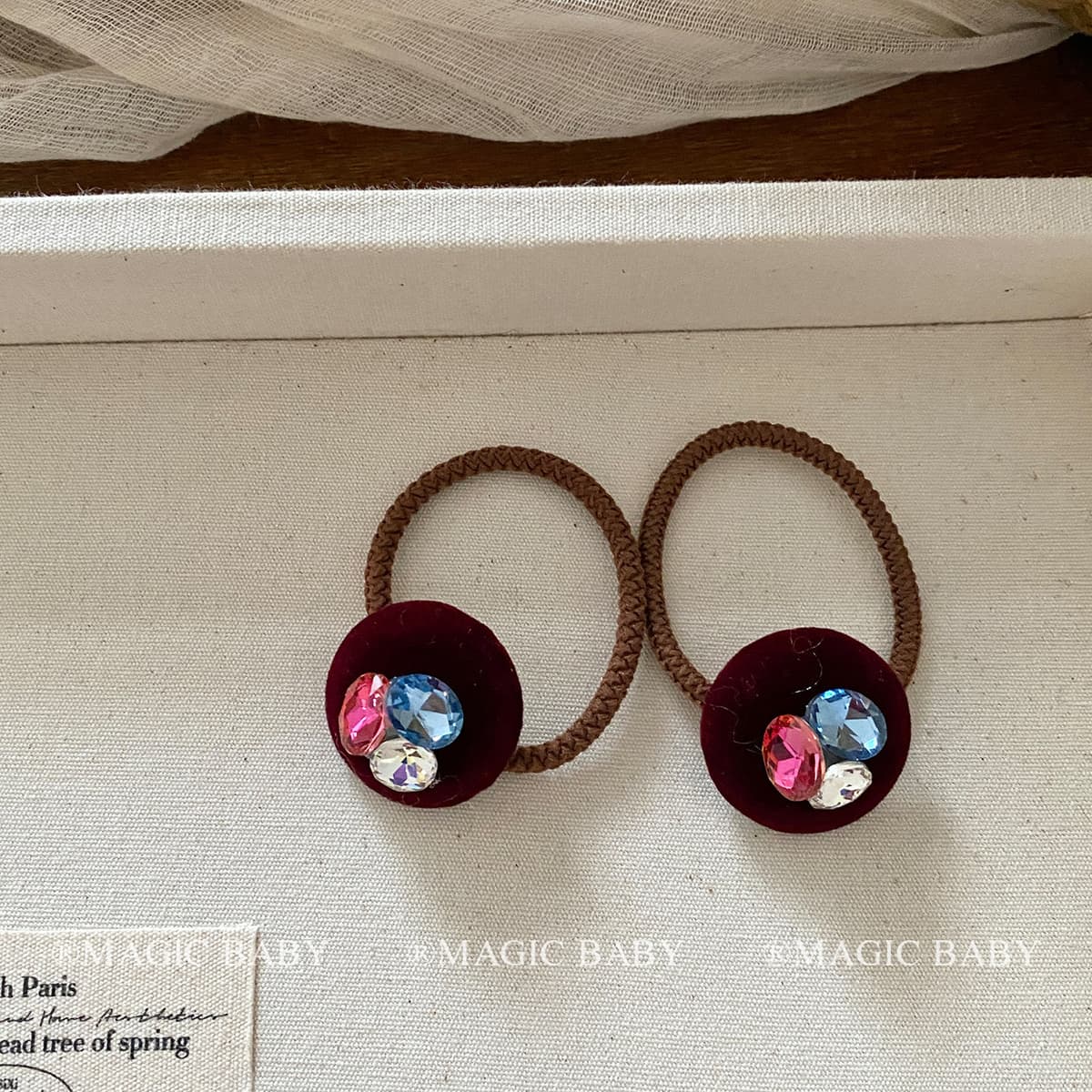 Red hair ties (pack of 2)