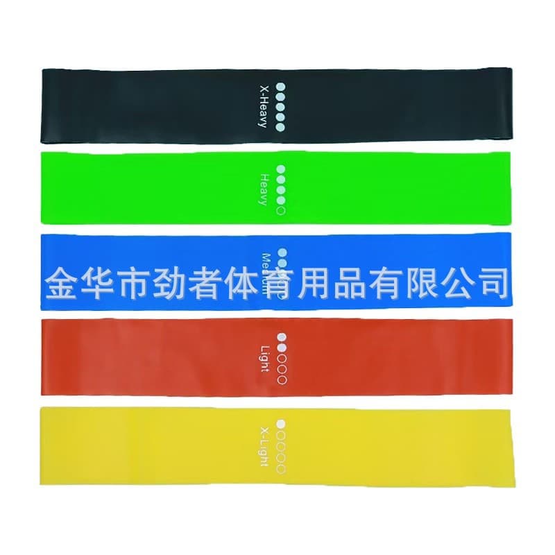 Colorful 5 resistance bands + strength scale