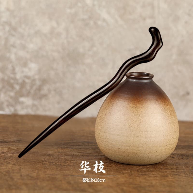 Natural ebony hairpin---huazhi