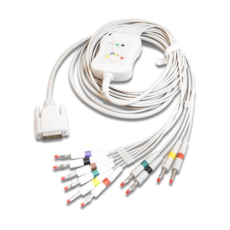 Compatible with Japanese photoelectric/Sanrui ten-lead ECG machine European standard banana plug ECG machine lead line 5