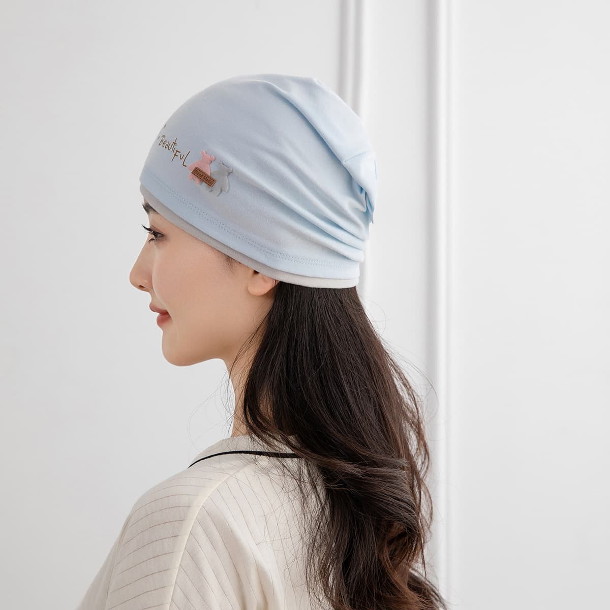 Couple Bear Mommy Hat light blue