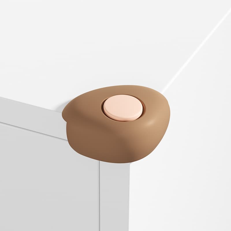 Polka dot shell style coffee color