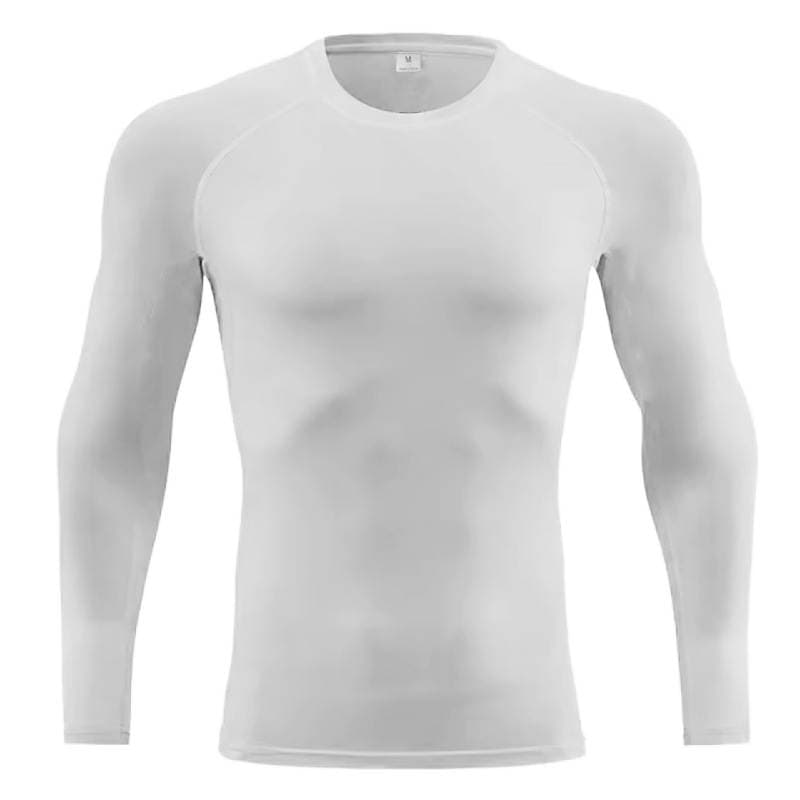 Kişi üçün payız-qış idman, sürətli quruyan, elastik, uzunqol T-shirt, qaçış və məşq üçün 5