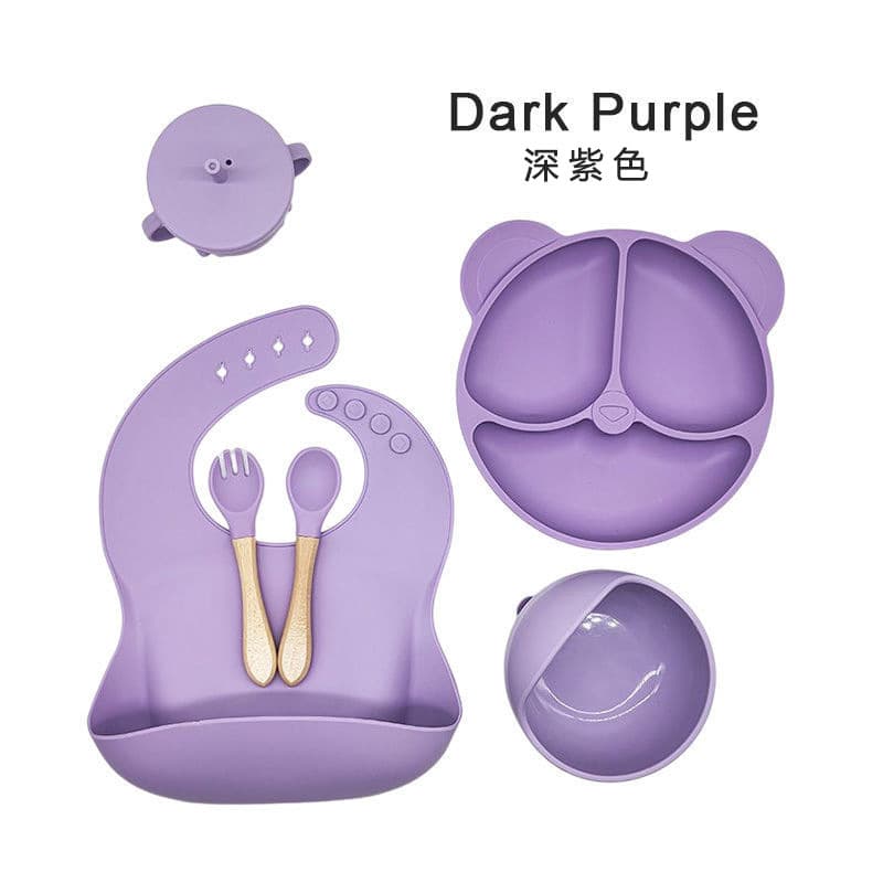 Purple - 6-piece set with wooden handles [570g]