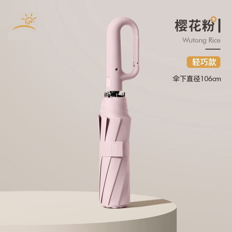[noble 72-bone ring buckle version] automatic fair umbrella-sakura pink