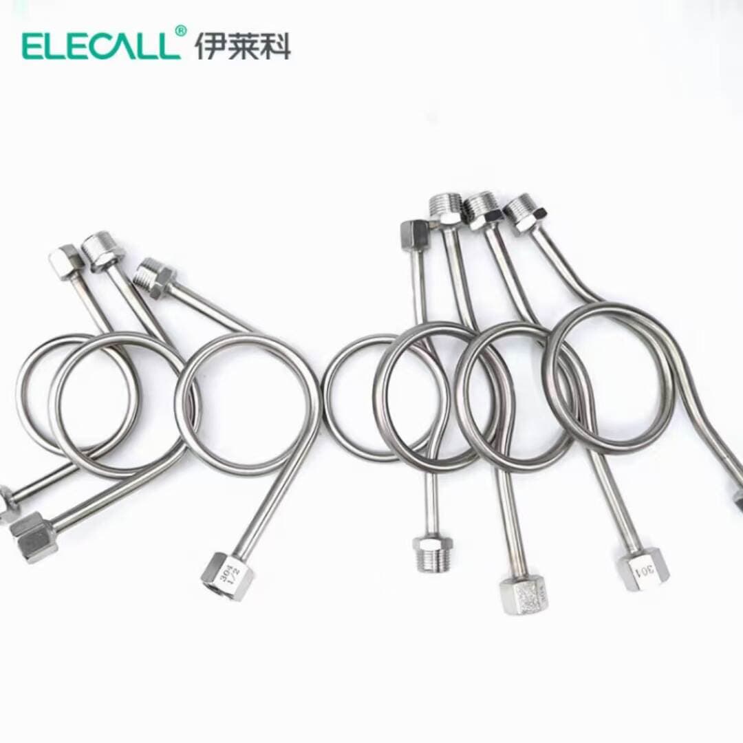 Elico 304 Stainless Steel Buffer Tube Pressure Gauge Elbow Connecting Tube M20 * 1.5 Turn 4 Points Thickened Buffer Tube 4