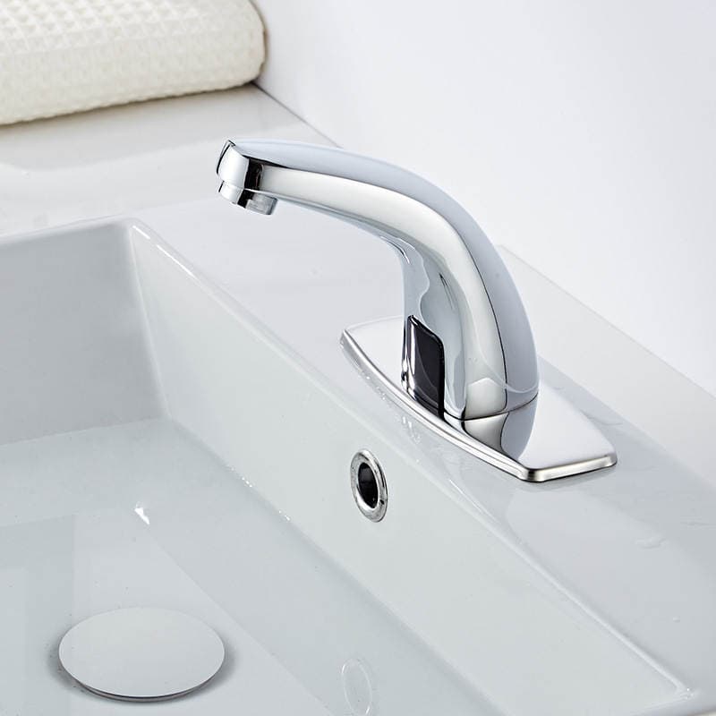 Intelligent Infrared Sensor Faucet for Engineering Projects, Hospitals, and Shopping Malls, Fully Automatic Single Hot and Cold Countertop Basin Anti-Splash Switch 4