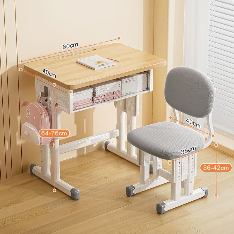 60*40 oak table sponge chair comes with installation tools