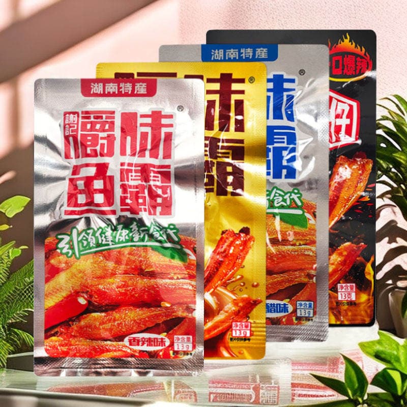 Xianfeng Xie Ji Çeynənən Balıq Ba, Acı Kiçik Balıq Qəlyanaltısı, Hunan Xüsusi Məhsulu 4