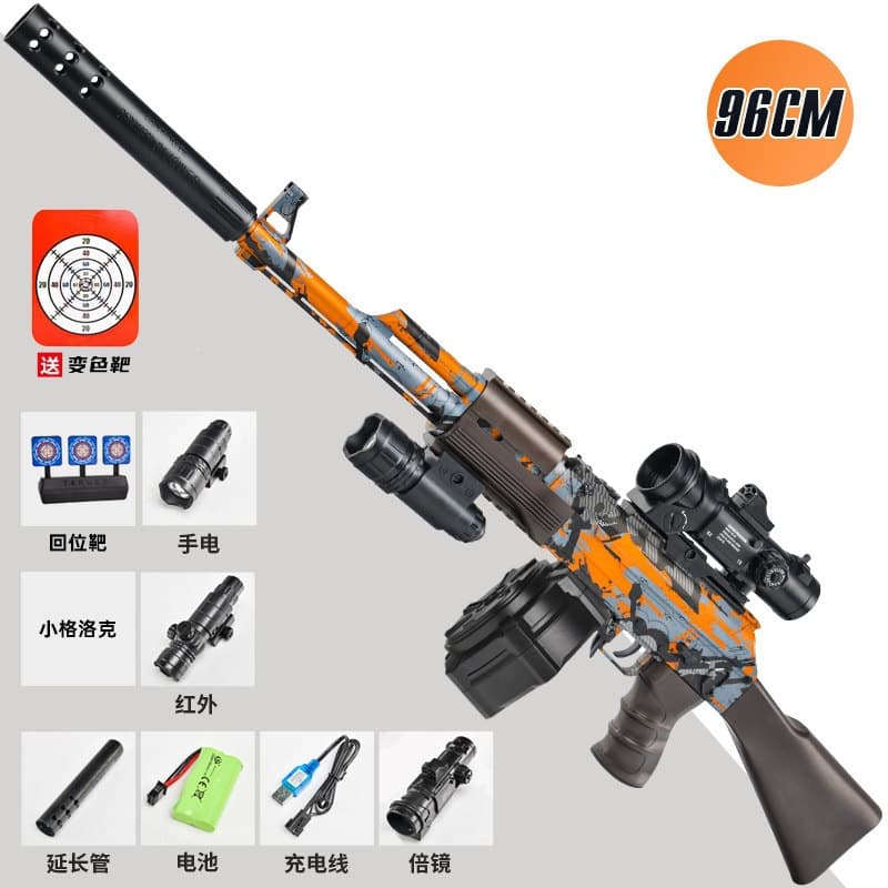 Large hand-made ak graffiti orange top with drum version (manual and electric dual mode)