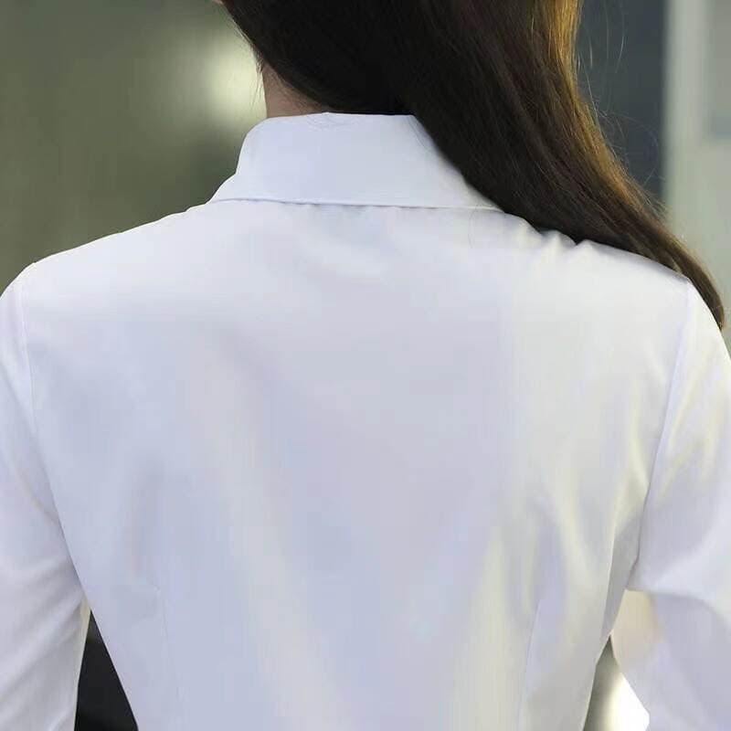 White Shirt Women's Summer Short-Sleeved New Summer Professional Wear Korean Style Temperament Workwear Slim Work Clothes Tops Shirt 4