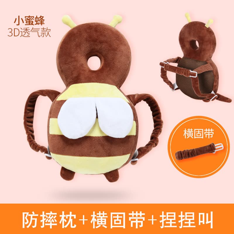Brown and black bee (3d velvet large size) + horizontal belt + pinch and scream