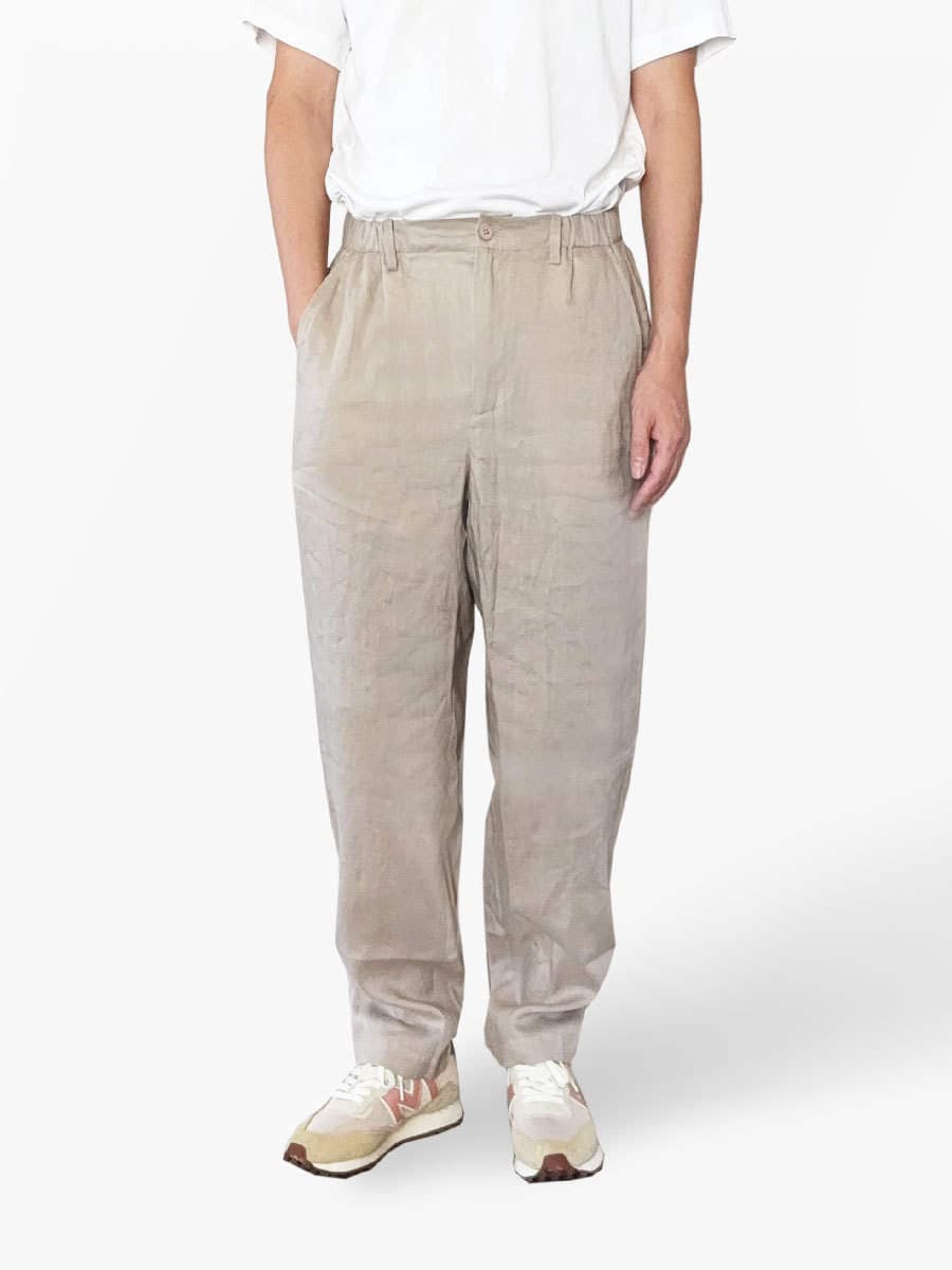 Muji Men's Hemp Washed Tapered Pants Men's Summer Casual Pants Men's Long Pants Men's Quality 25 Spring and Summer 3