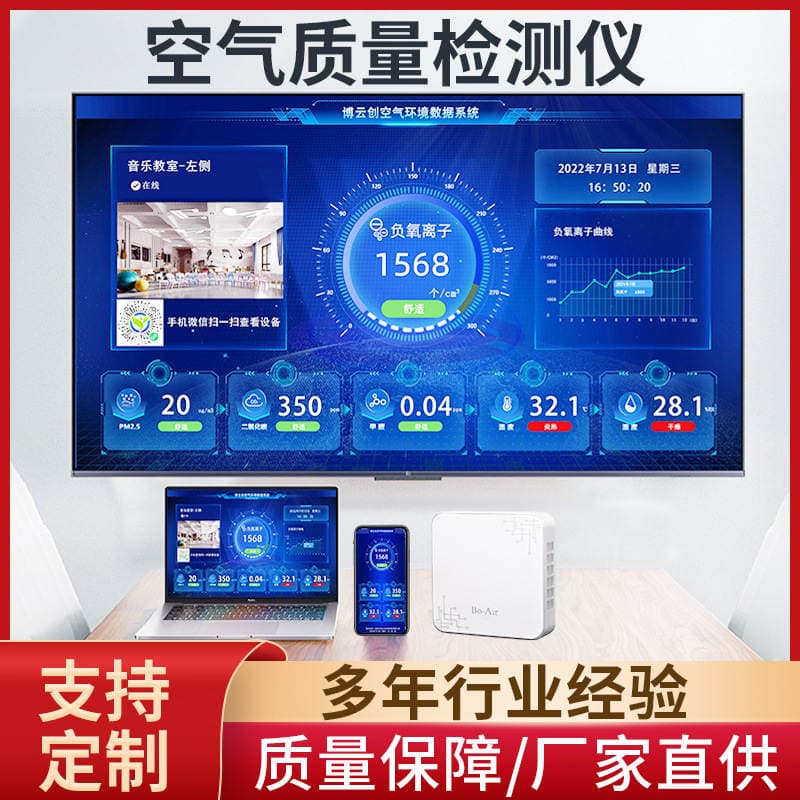 Toyu early education center air quality detector PM2.5 formaldehyde carbon dioxide TVOC environmental detection system 1
