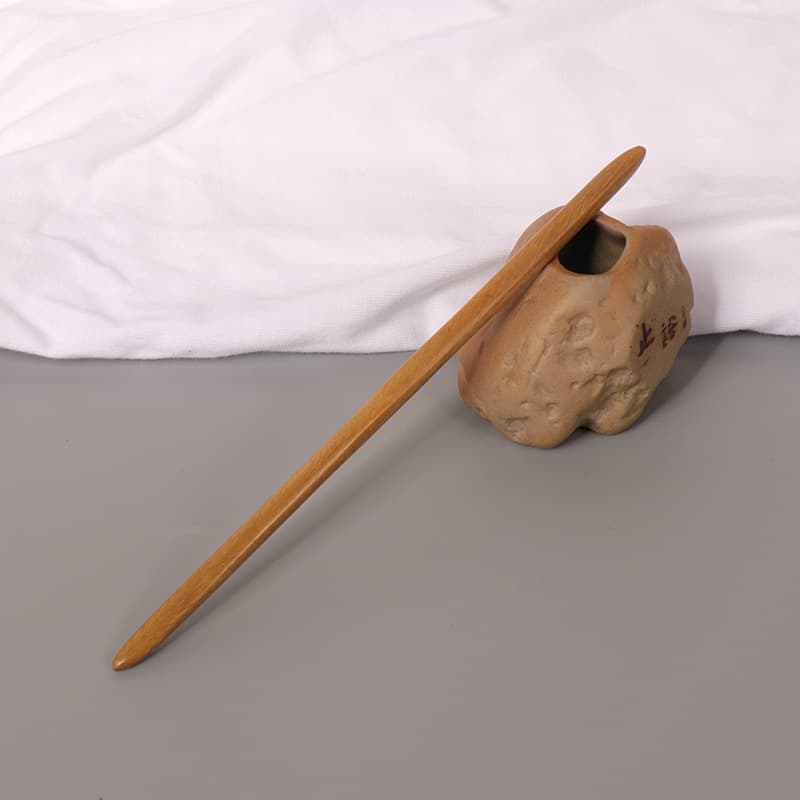 Green sandalwood hairpin---double pointed head (18cm)---01
