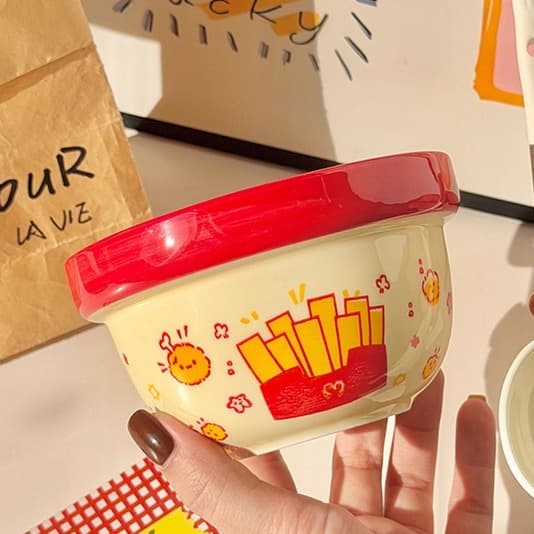 [french fries tableware]-4.6-inch rice bowl