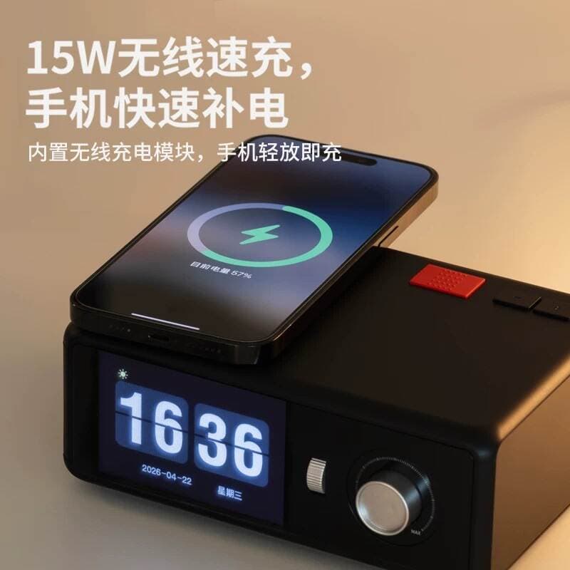 Resonant Lyrics Bluetooth dinamik, simsiz şarjlı, masaüstü, üzən sözlər funksiyalı, saat və dekorasiya 1