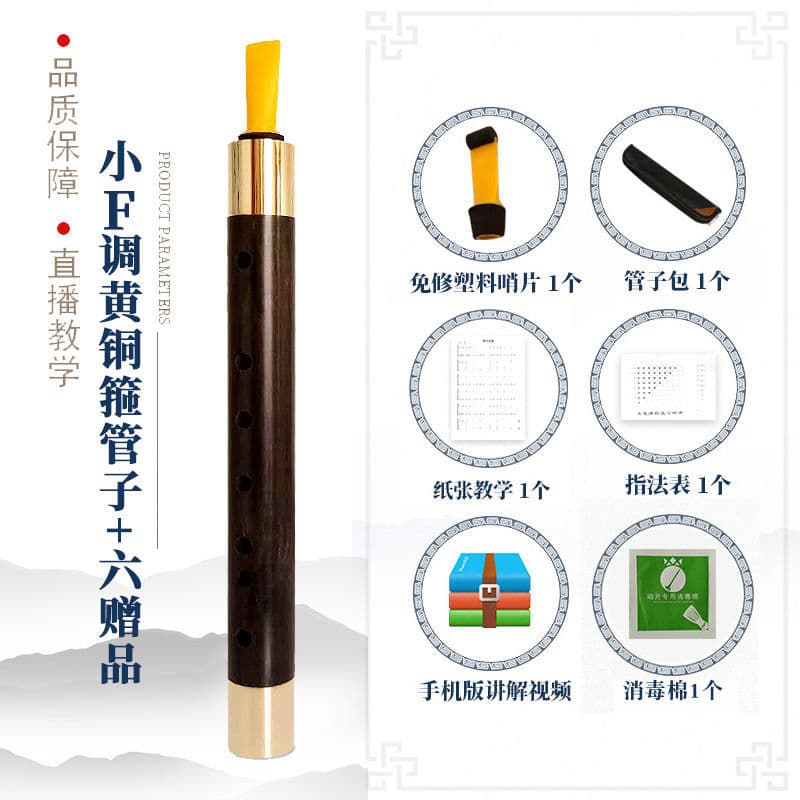 Small F-tone brass hoop pipe +6 gifts