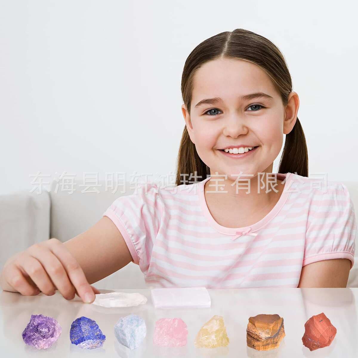 Natural Crystal Original Stone Gift Box suit Colorful Gem Storage Box Gift Box Colorful Stone Combination 3