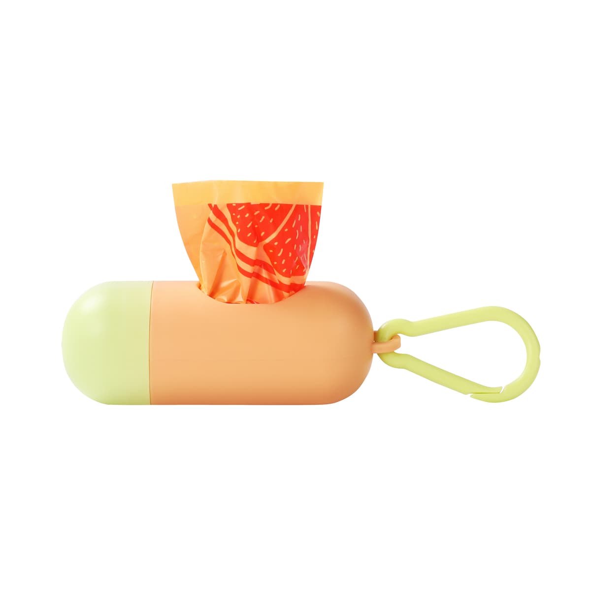 Long dispenser orange green + orange scented garbage bag