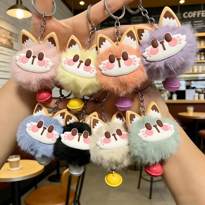 Plush lucky cat charm