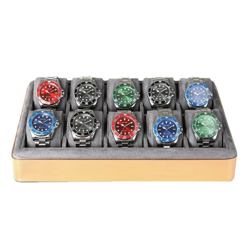 Watch Multi-Position Storage Box Metal Round Edge Jewelry Tray Display Jewelry Props Display Tray Green Multi-Layer Storage 2