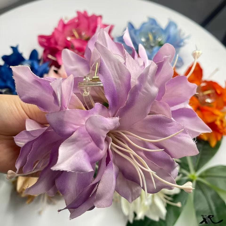 5874 four lily shark clip-purple