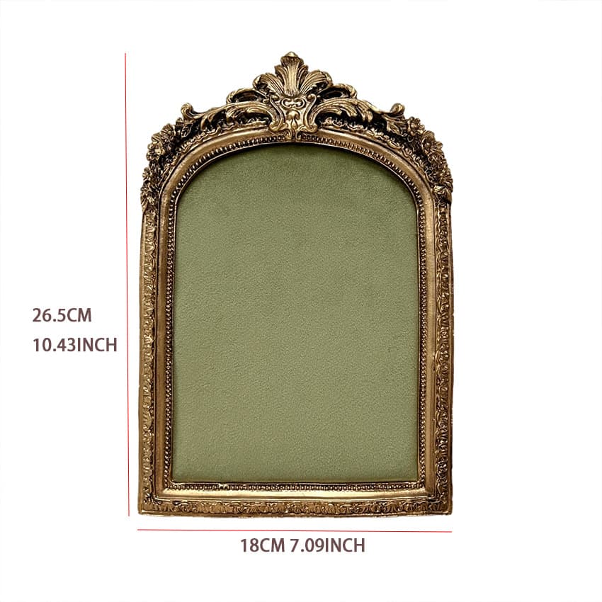 Large green photo frame