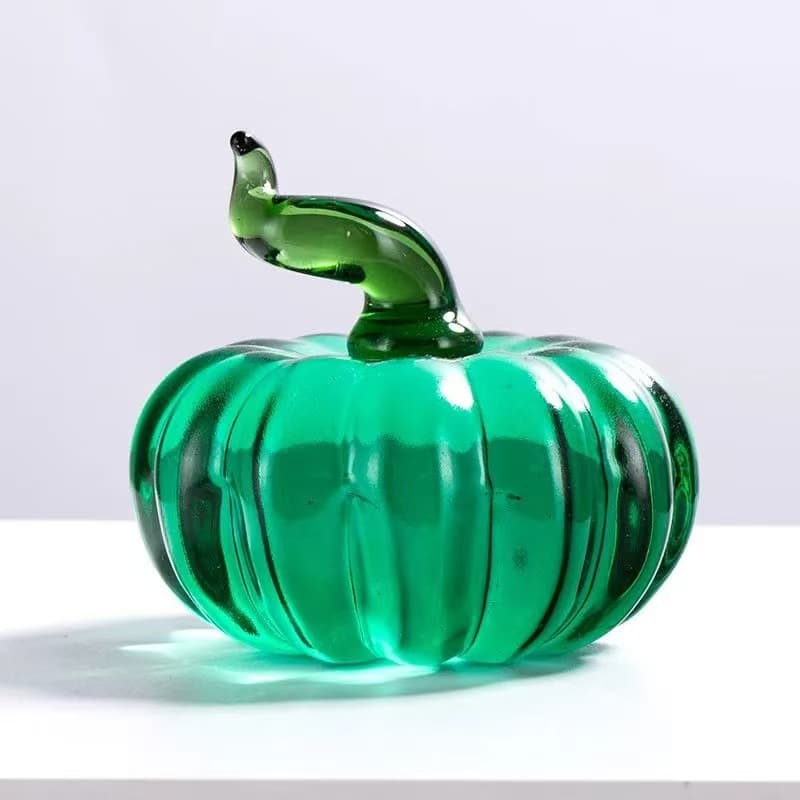 Paperweight [pumpkin] green-5cm-green leaves