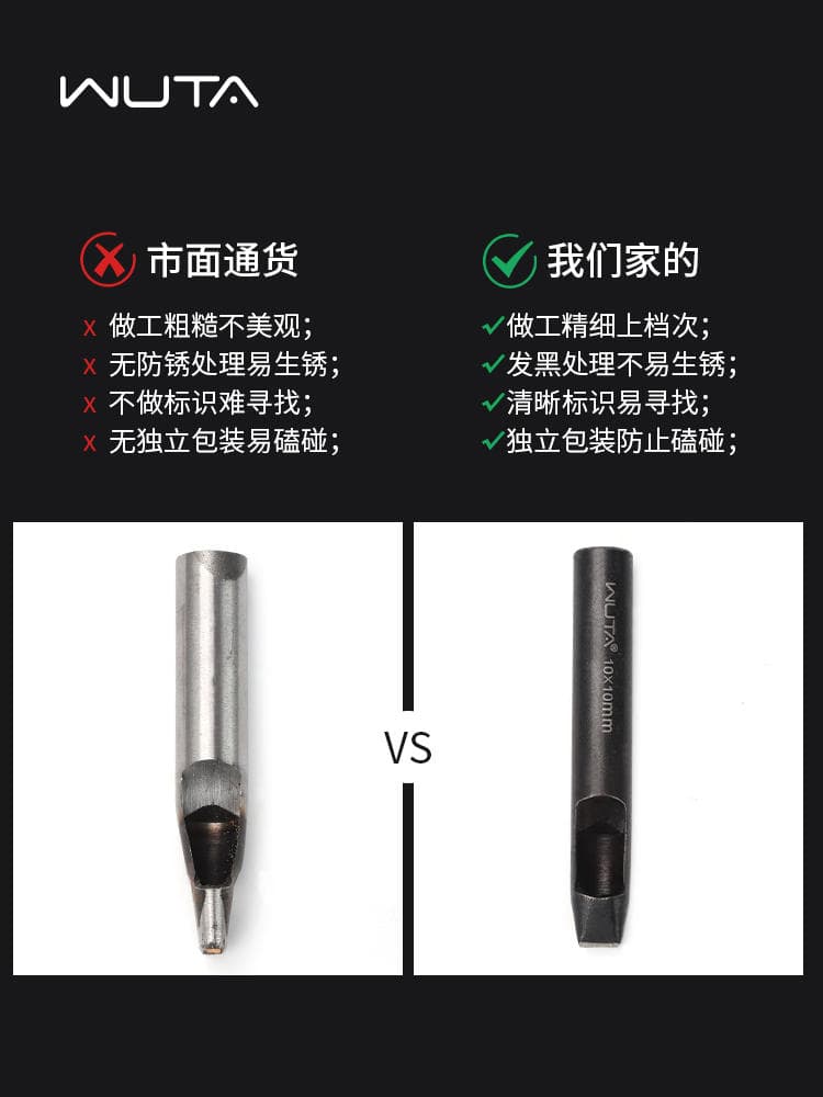 Square Hole Punch for Leather, Square Hole Puncher for Leather Goods, Mini Square Punch Tool, Square Hole Punch for Belts 4