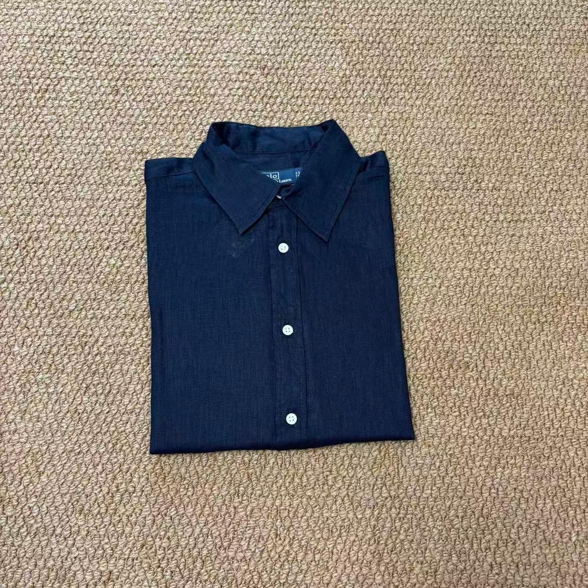 Navy blue*white label
