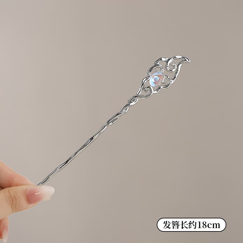 Feather shaped hairpin-silver