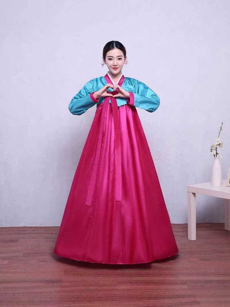 Korean Ethnic Minority Dance Performance Costume Women's Stage Costume South Korea Traditional Costume Court Hanbok 3