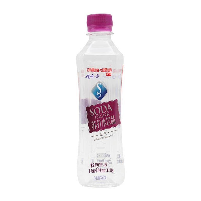 Wahaha steam-free soda water (slightly sweet) weak alkali drink pure non-mineral spring drinking water 350ml * 12 bottles 2