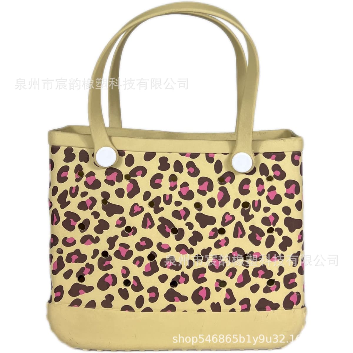 Khaki red dot leopard print