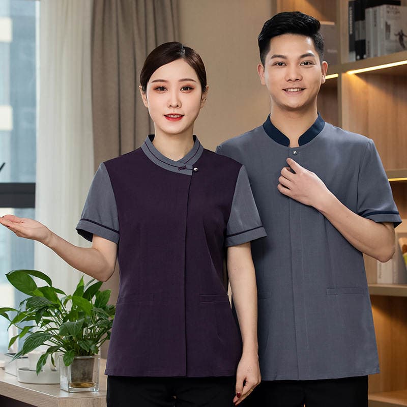 Cleaning Work Clothes Women's Long Sleeve Hotel Room Cleaning Auntie Property Cleaning Clothes Short Sleeve PA Hotel Housekeeping Clothing 1
