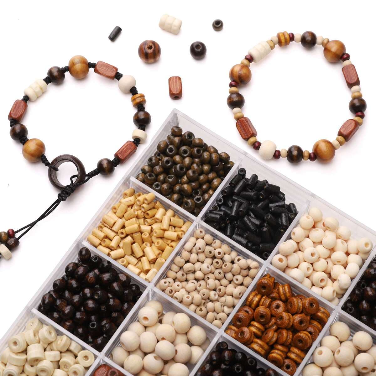 Multiple Styles of Hemu Wooden Beads Handmade DIY Beads Bracelet Necklace Accessories Bracelet Decorative Materials Jewelry Loose Beads 5